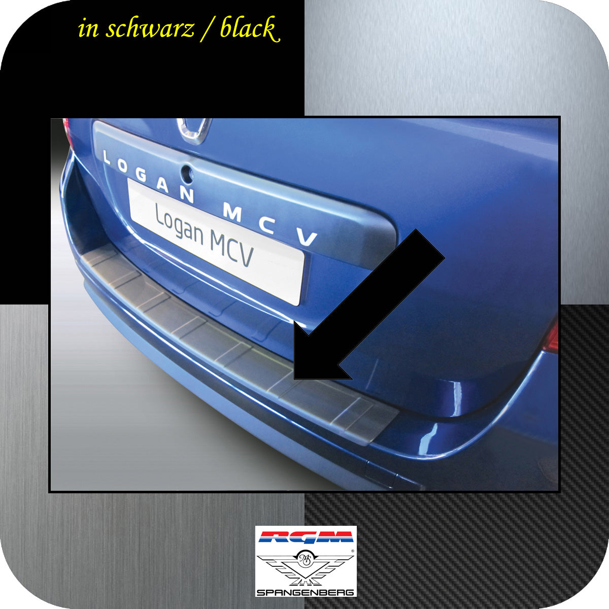 Ladekantenschutz schwarz Dacia Logan MCV II Kombi ab Baujahr 2013- 3500799