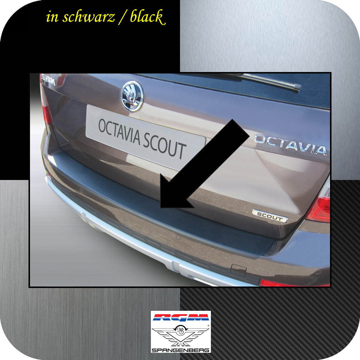Ladekantenschutz schwarz Skoda Octavia III 4x4 Kombi Scout ab 2012- 3500826