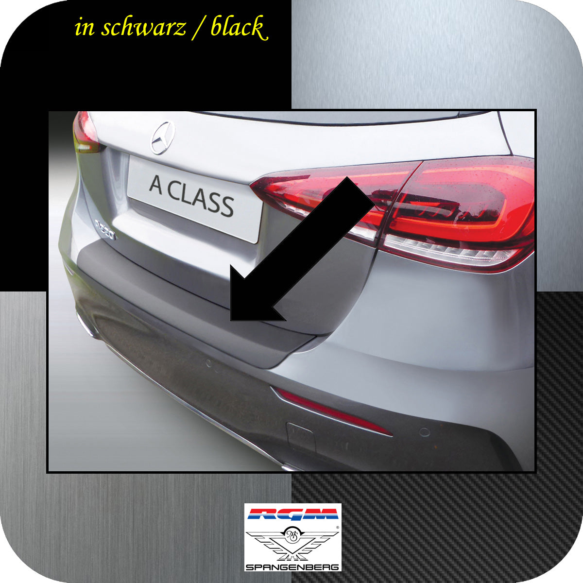 Ladekantenschutz schwarz Mercedes A-Klasse W177 5-Türer nur AMG 05.2018- 3500827 a