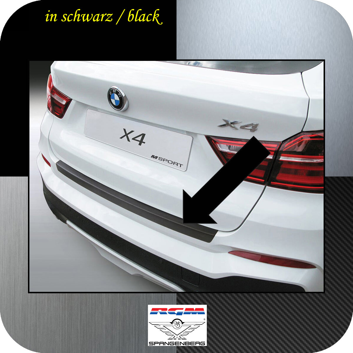Ladekantenschutz schwarz BMW X4 F26 SUV M-Style ab Baujahr 2014- 3500857a