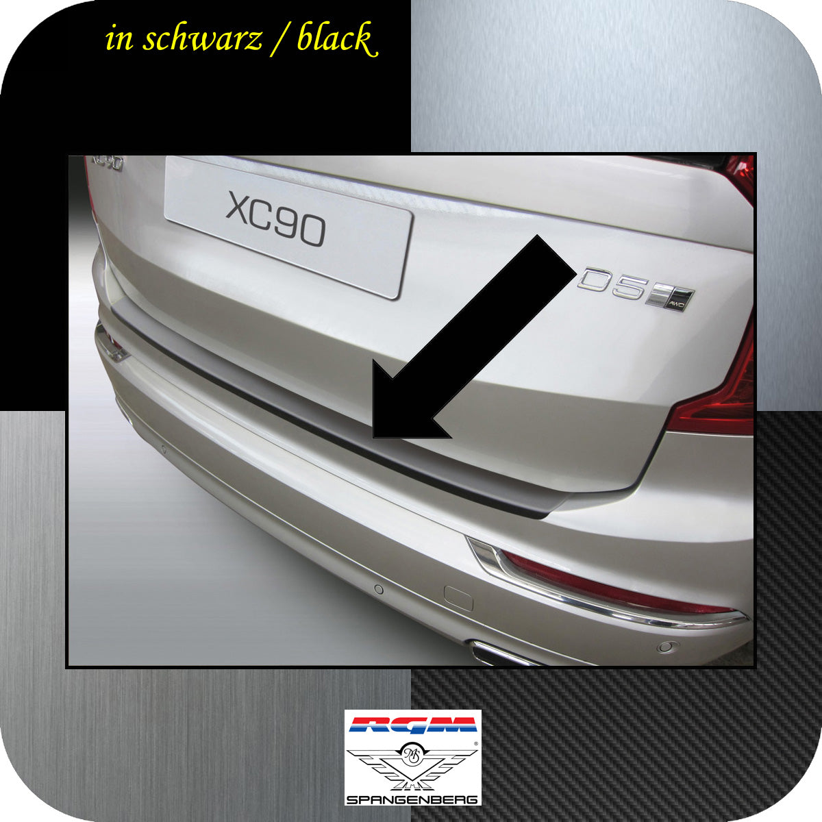 Ladekantenschutz schwarz Volvo XC90 II SUV Kombi 5-Türer ab 2014- 3500863