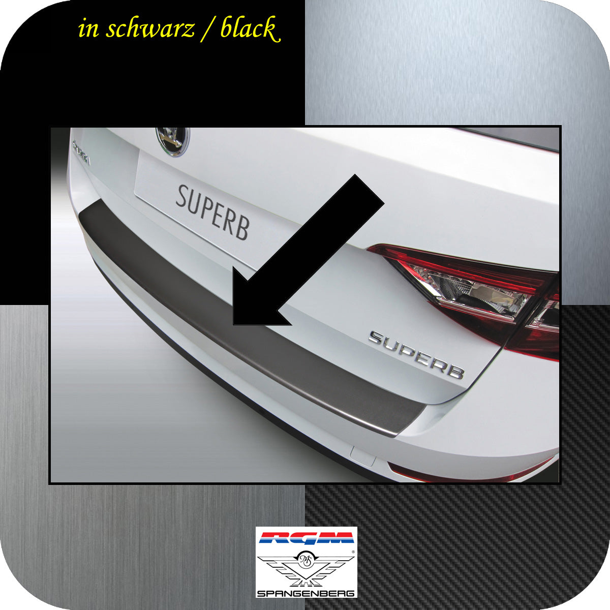 Ladekantenschutz schwarz Skoda Superb III Kombi ab Baujahr 2015- 3500865