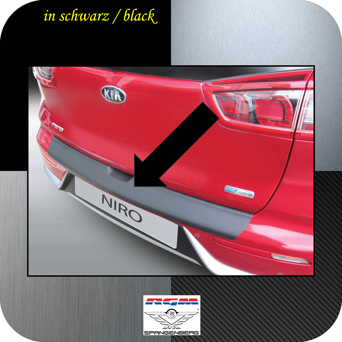 Ladekantenschutz schwarz Kia Niro SUV ab Baujahr 09.2016- 3500870