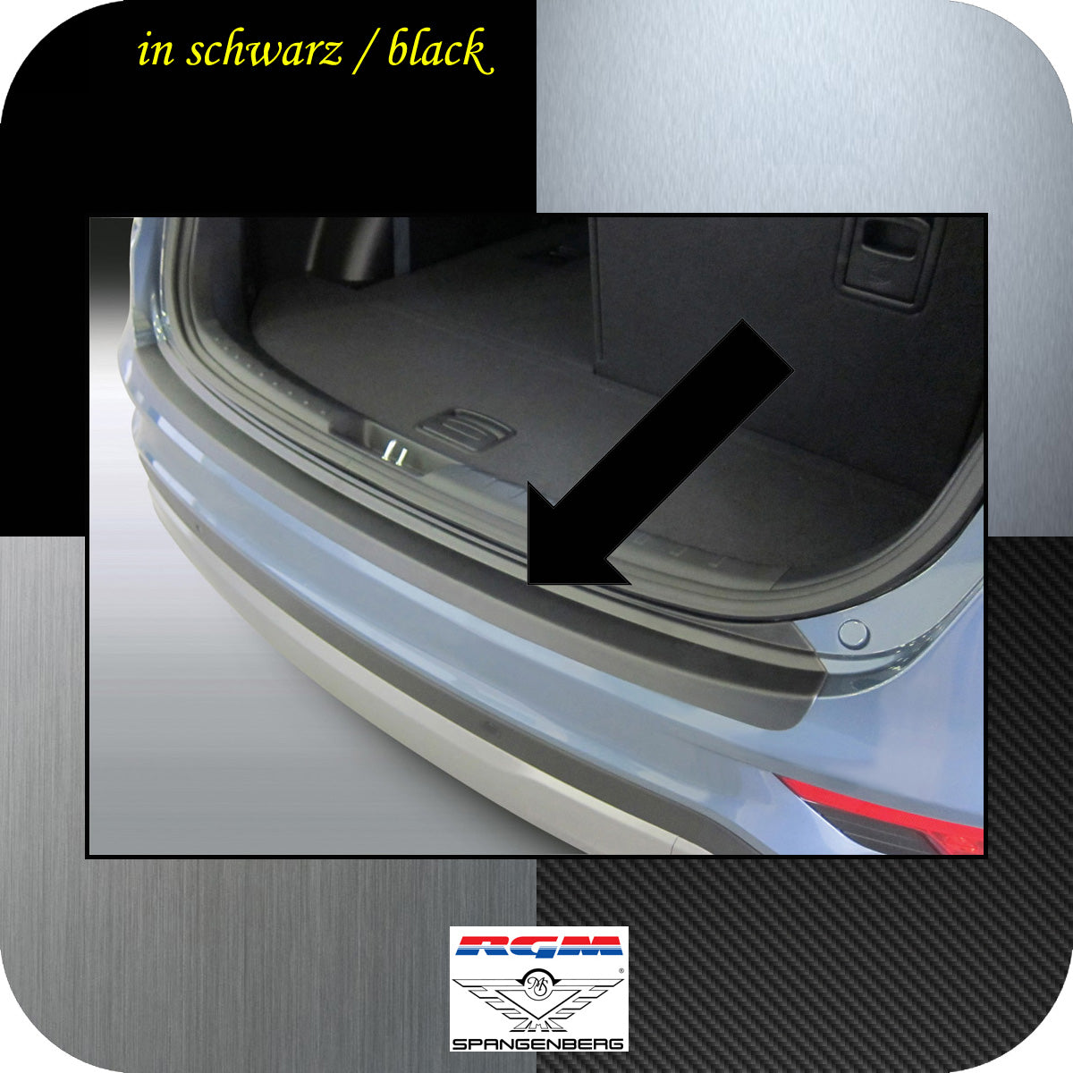Ladekantenschutz schwarz Hyundai Santa Fe III SUV ab facelift 2015- 3500879