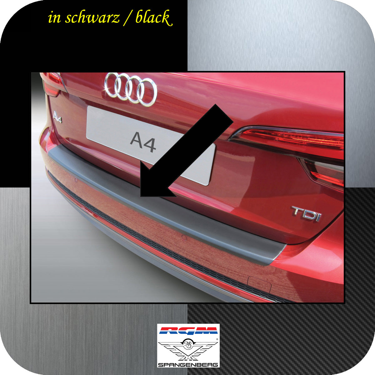 Ladekantenschutz schwarz Audi A4 B9 Avant auch S-Line 5-Türer 2015- 3500894