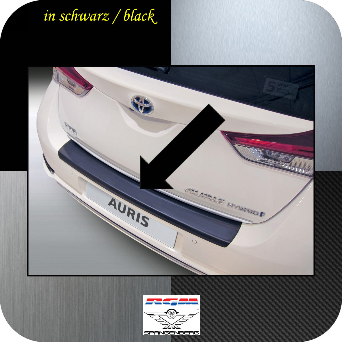 Ladekantenschutz schwarz Toyota Auris II Schrägheck ab Mopf 2015- 3500911