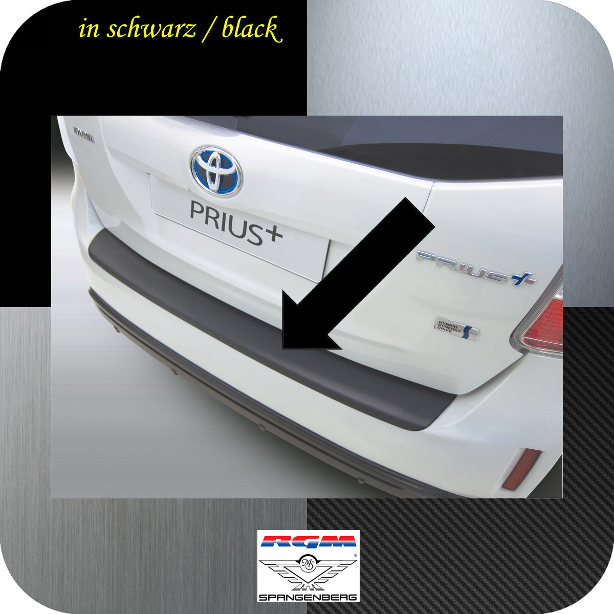 Ladekantenschutz schwarz Toyota Prius Plus 4.Generation Prius + ab 2012- 3500949