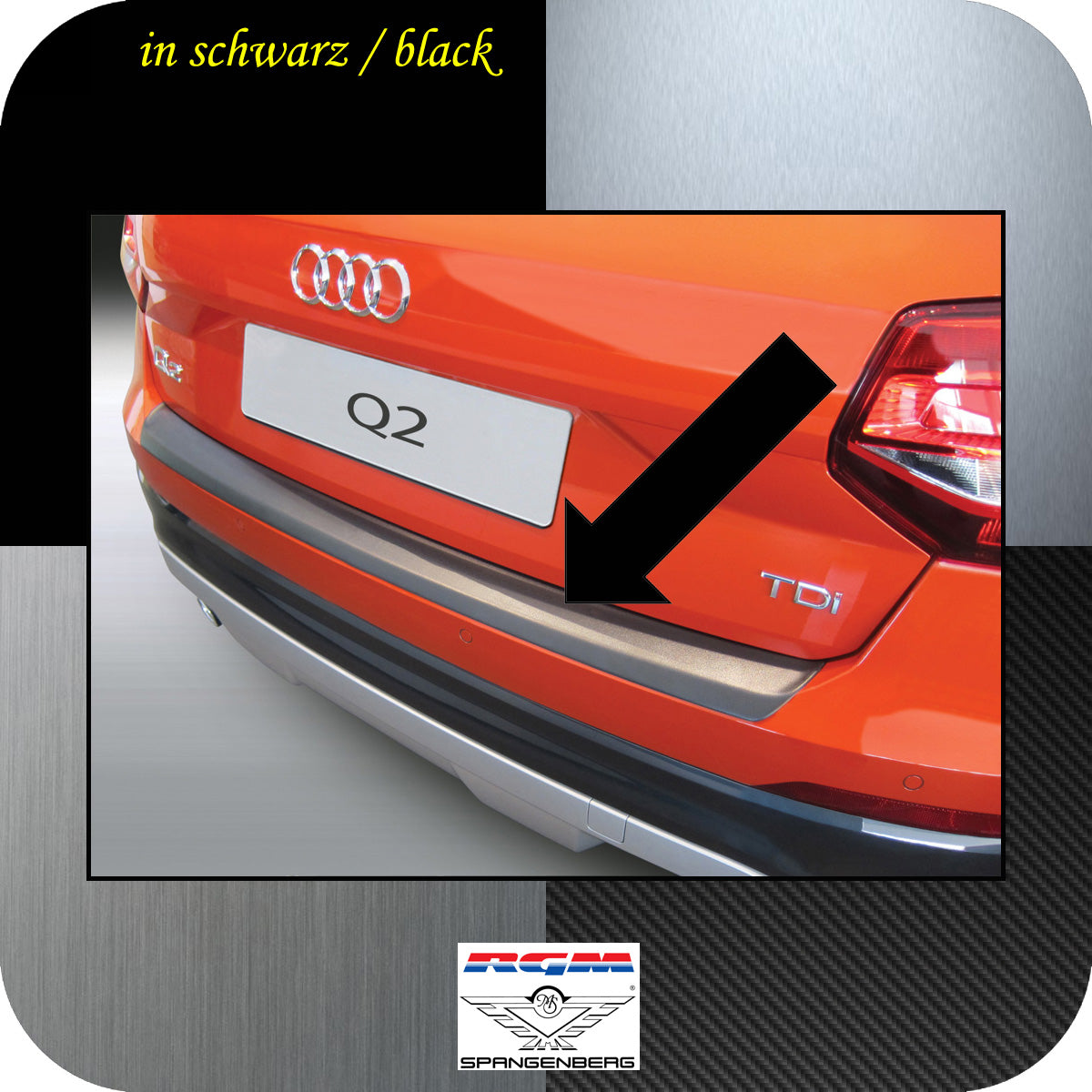 Ladekantenschutz schwarz Audi Q2 SUV Kombi ab Baujahr 2016- 3500959