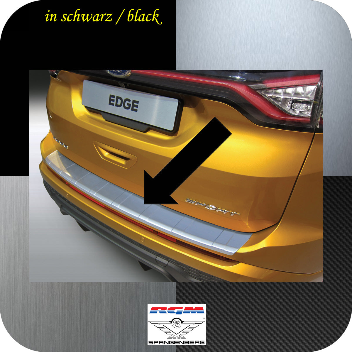 Ladekantenschutz schwarz gerippt Ford Edge ab Baujahr 2016- 3500965