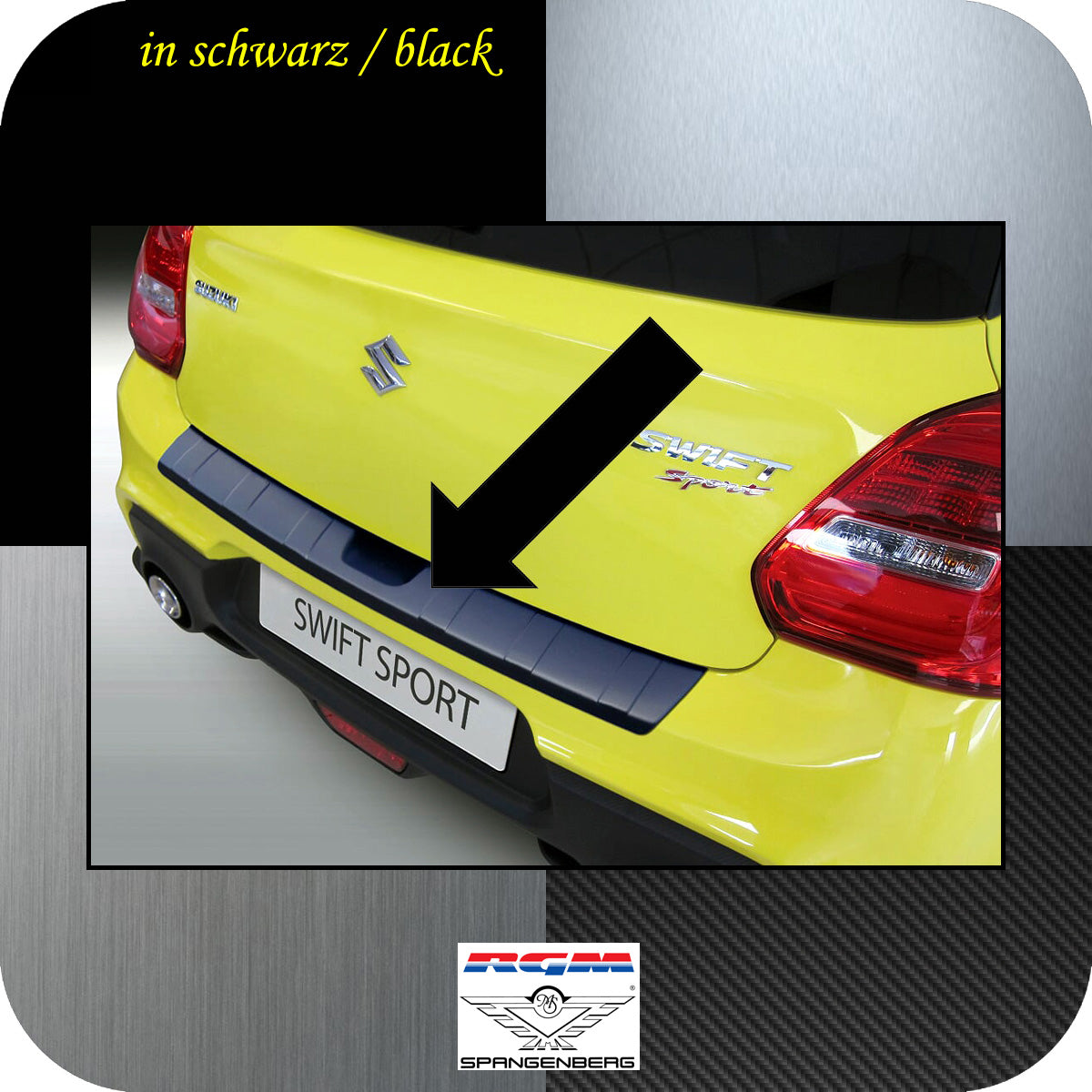 Ladekantenschutz schwarz für Suzuki Swift nur Modelle 1.4 Sport 04.2017- 3500973 a
