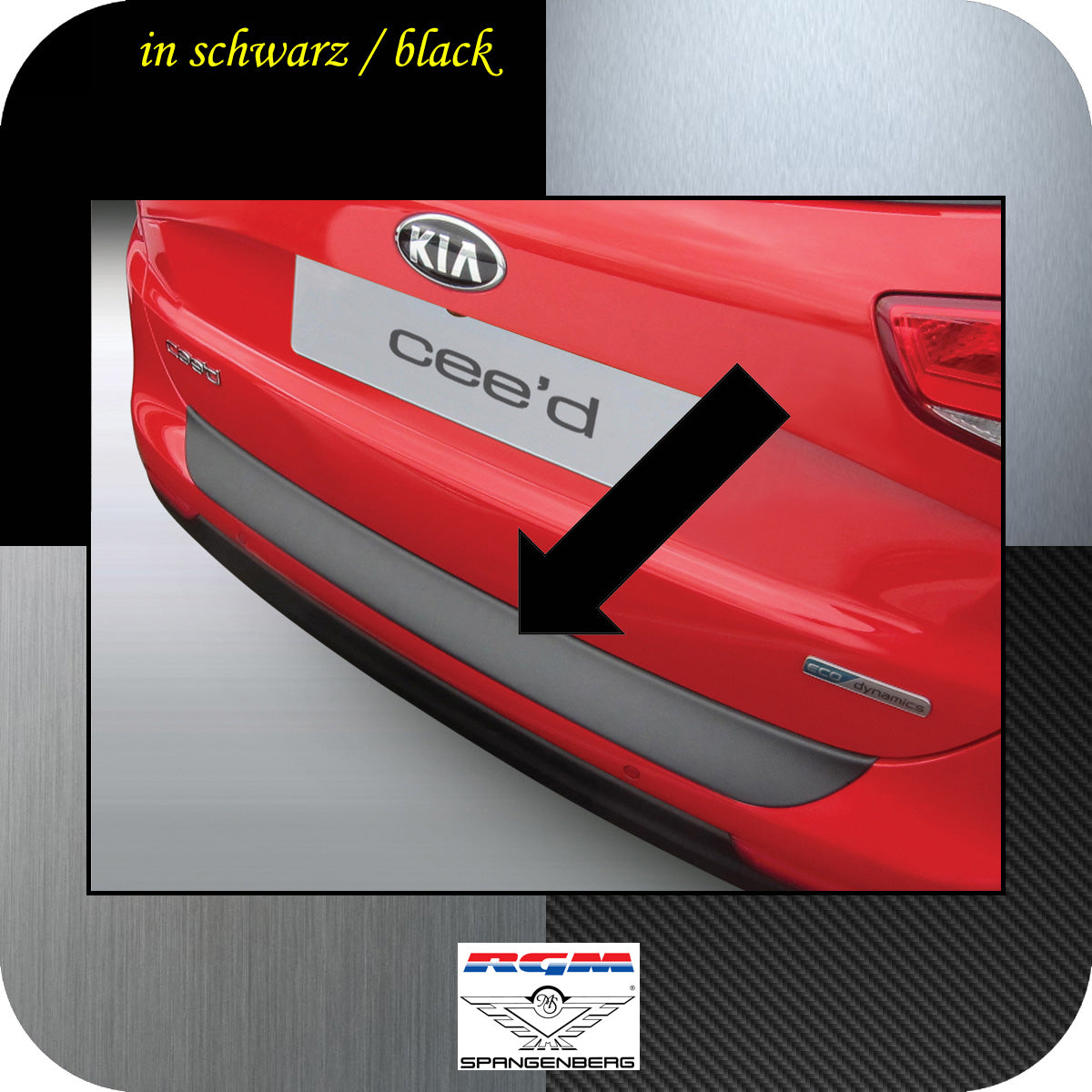 Ladekantenschutz schwarz Kia Cee´d SW Sportswagon Typ JD ab 09.2012- 3500982