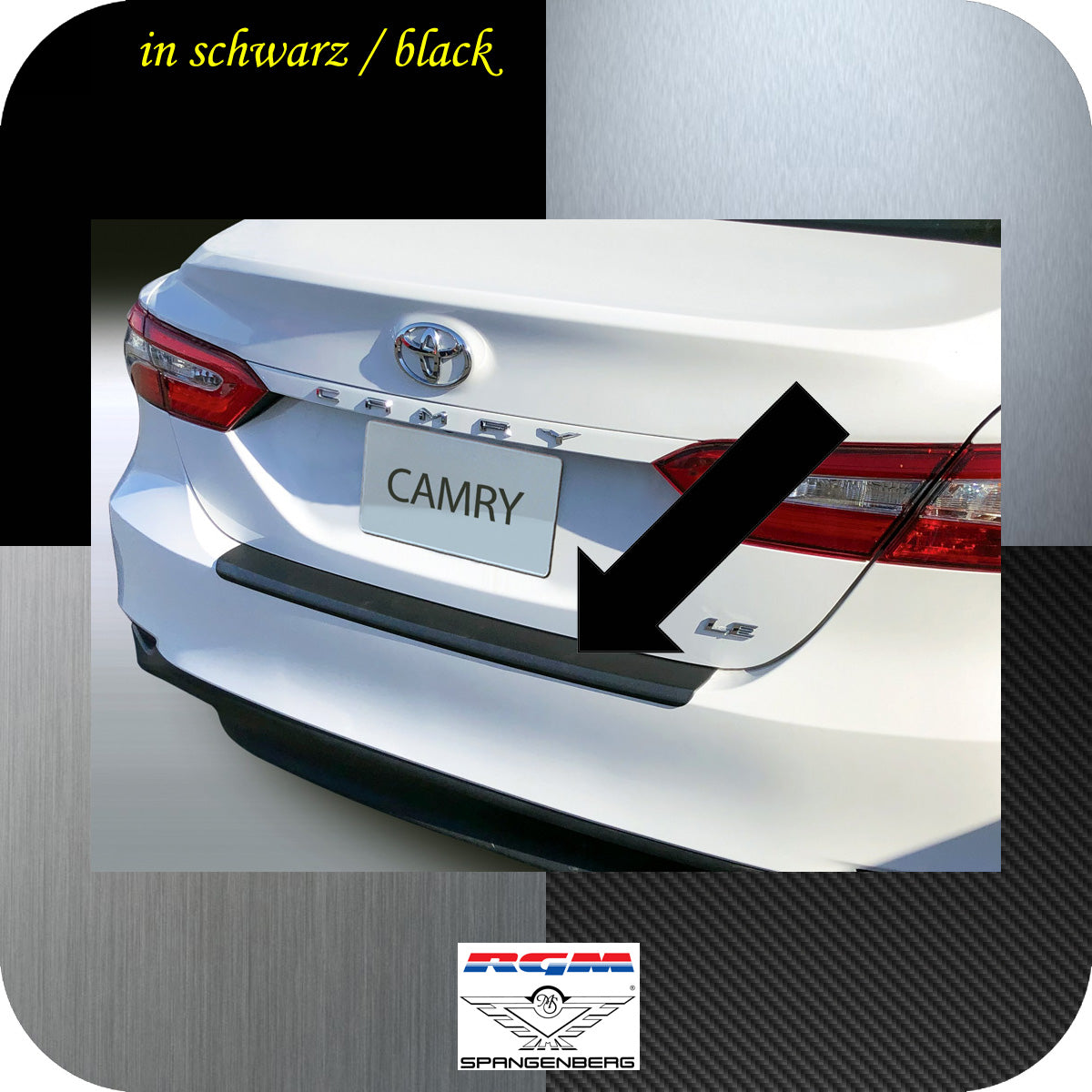 Ladekantenschutz schwarz für Toyota Camry Typ XV70 ab Baujahr 04.2019- 3501162 a
