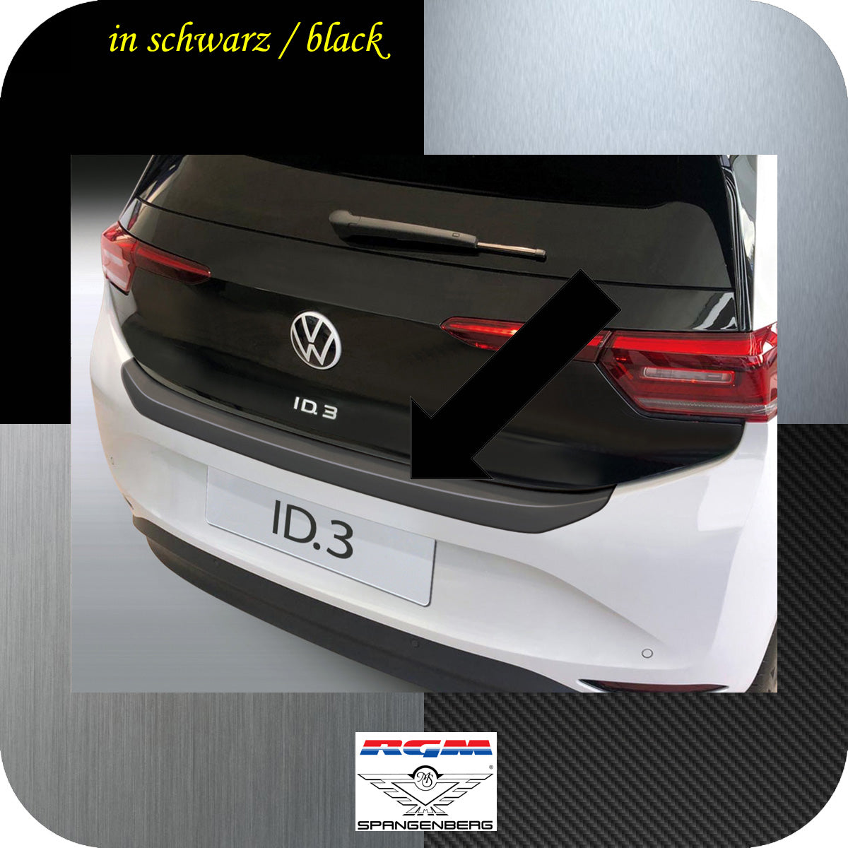 Ladekantenschutz schwarz für VW ID.3 als 5-Türer ab Baujahr 09.2019- 3501317 a