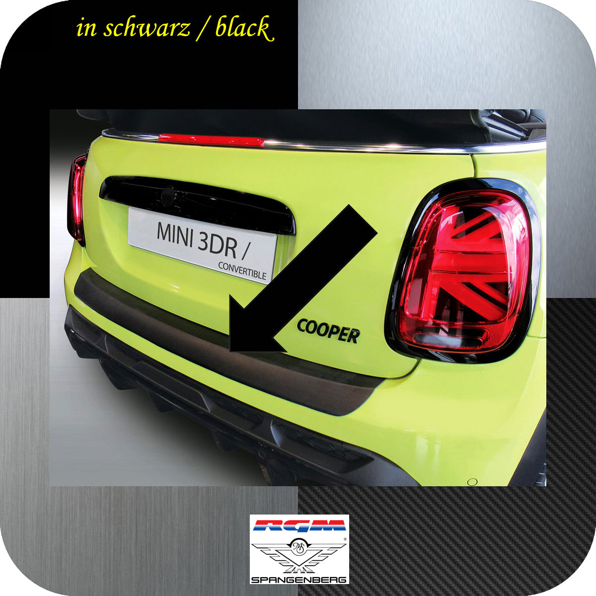 Ladekantenschutz schwarz für MINI Cooper Cabrio F57 ab facelift 03.2021- 3501348a