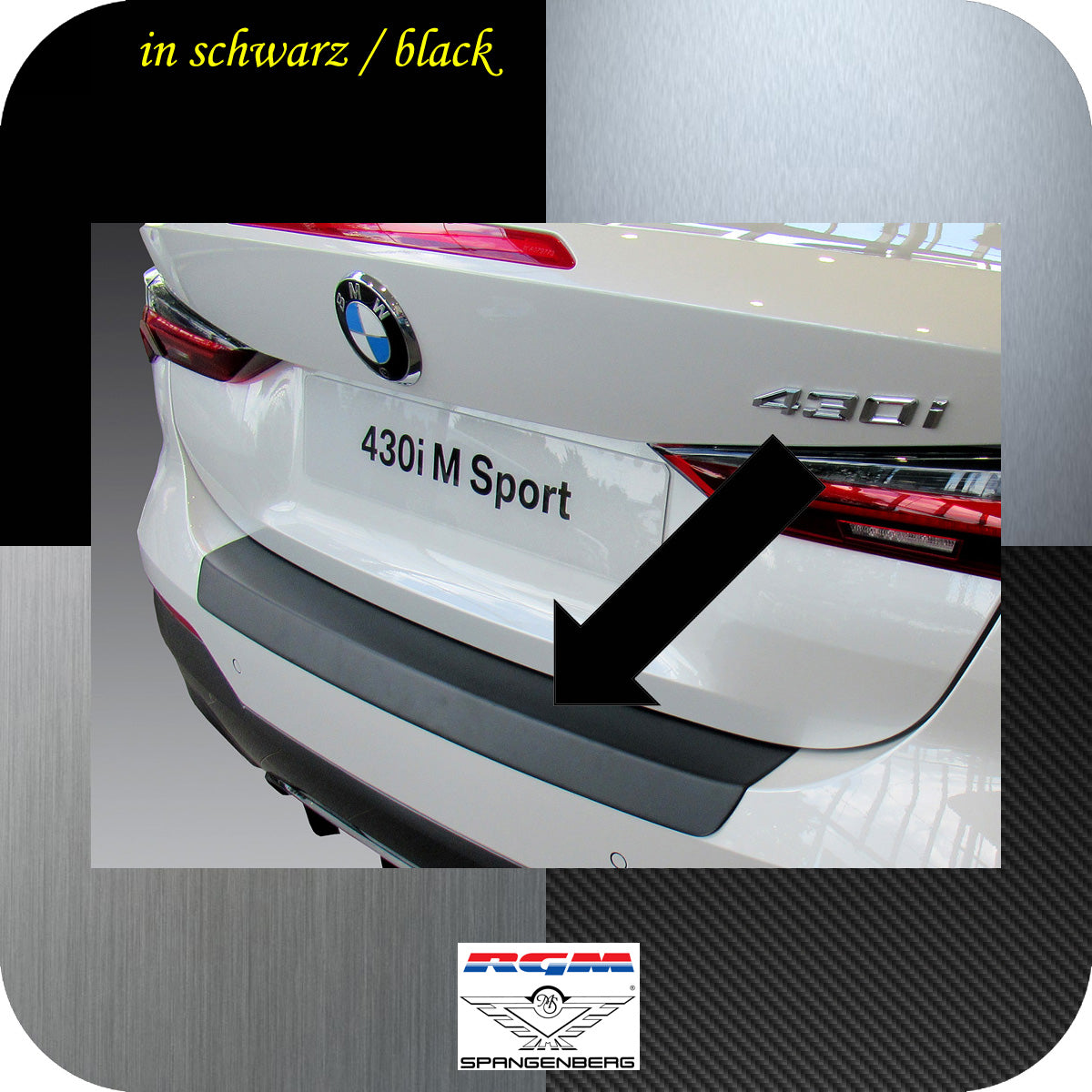 Ladekantenschutz schwarz für BMW 4er Coupe G22 nur M-Style ab 10.2020- 3501350a