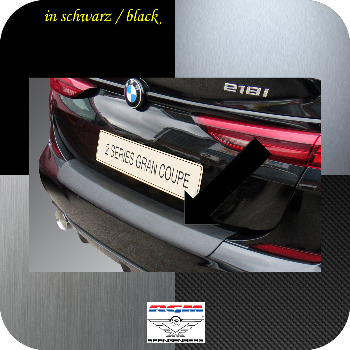 Ladekantenschutz schwarz für BMW 2er Gran Coupe F44 nur M-Style ab 2020- 3501351a