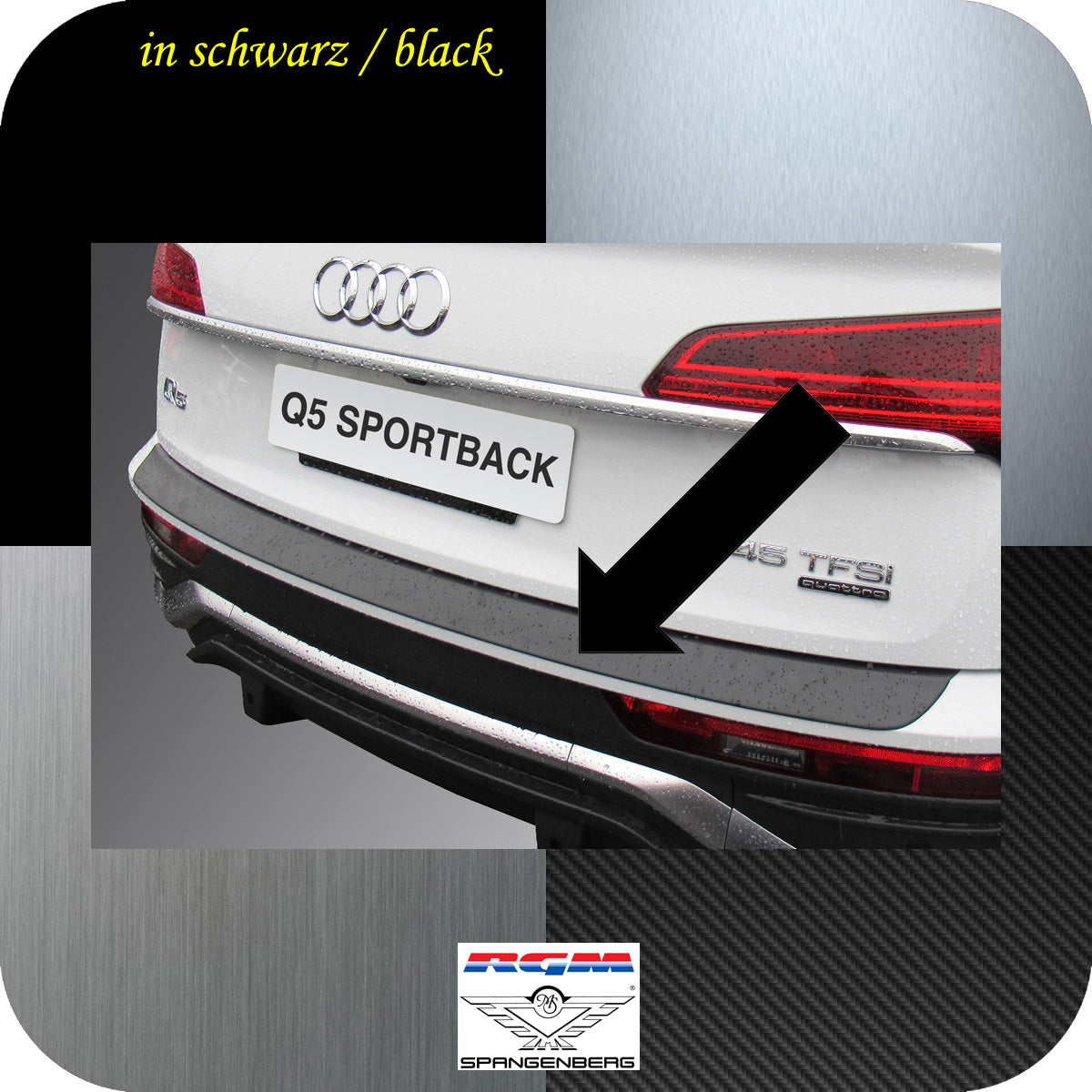 Ladekantenschutz schwarz für Audi Q5 Sportback Typ FYT ab 02.2021- 3501356 a