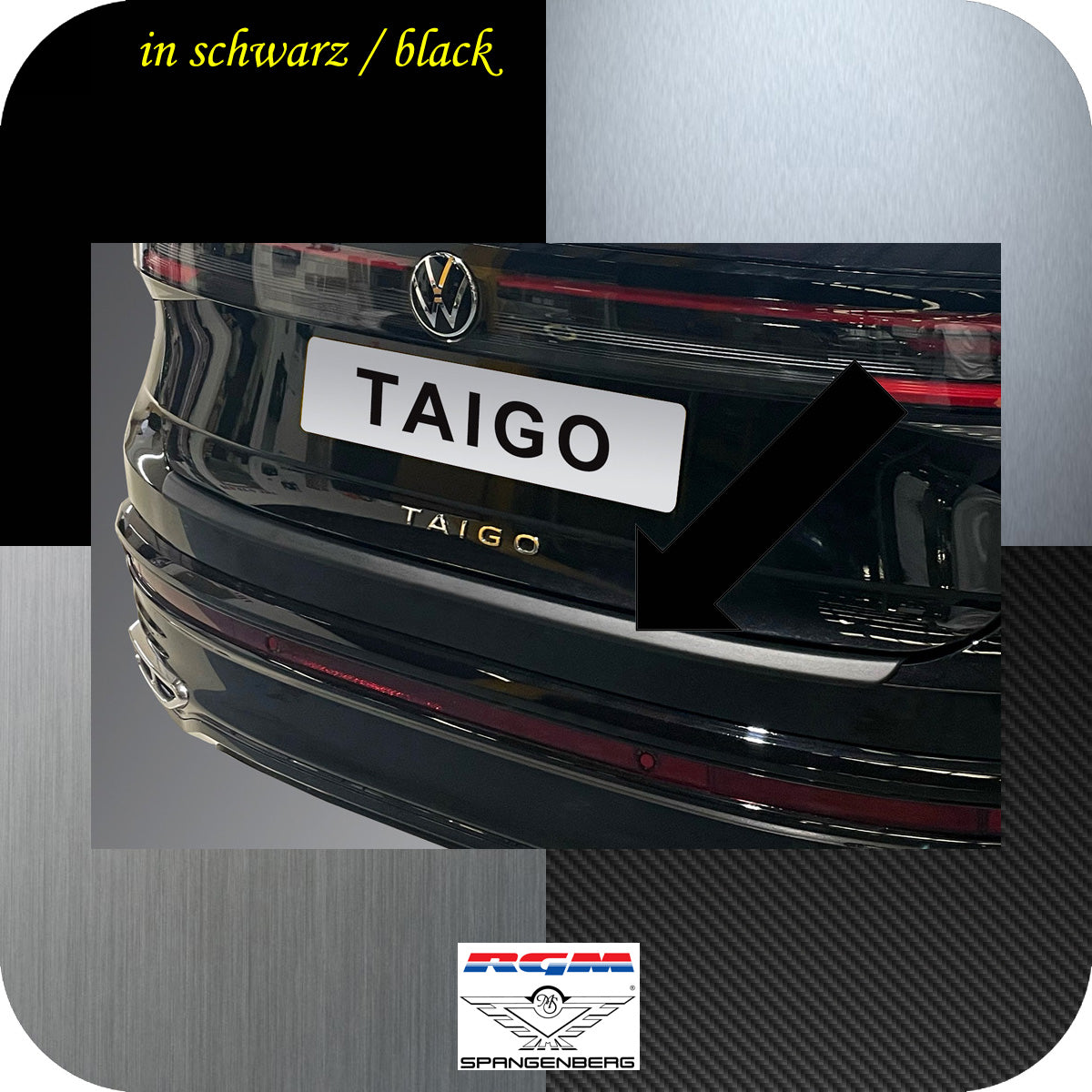 Ladekantenschutz schwarz für VW Taigo SUV ab Baujahr 09.2021- 3501369 a