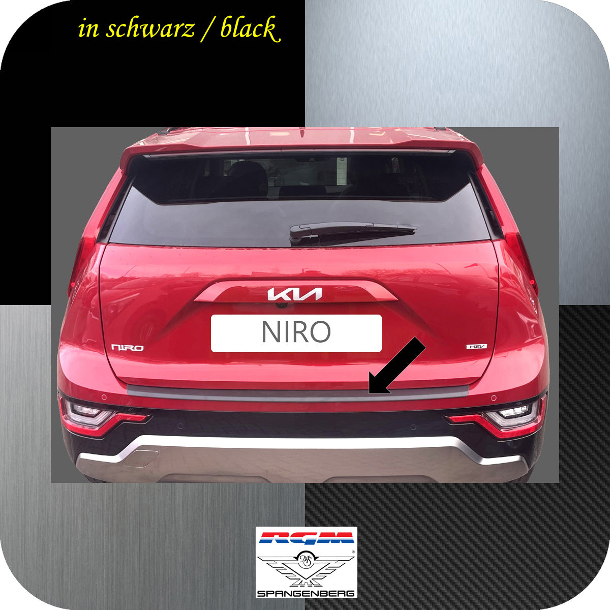 Ladekantenschutz schwarz für Kia Niro II Kombi Typ SG2 ab Bj. 06.2022- 3501379 c