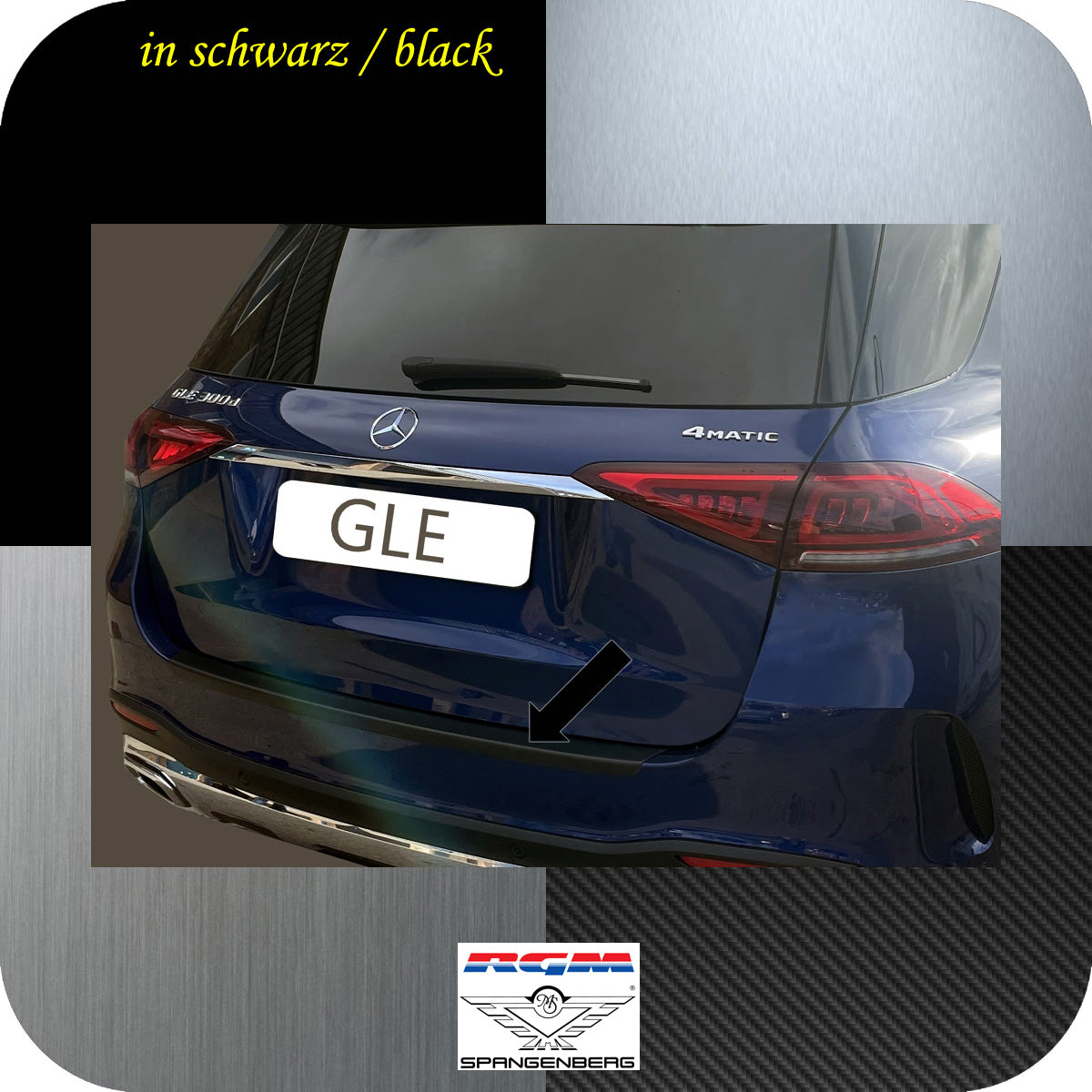 Ladekantenschutz schwarz für Mercedes GLE II Typ V167 SUV ab 10.2018- 3501381 a