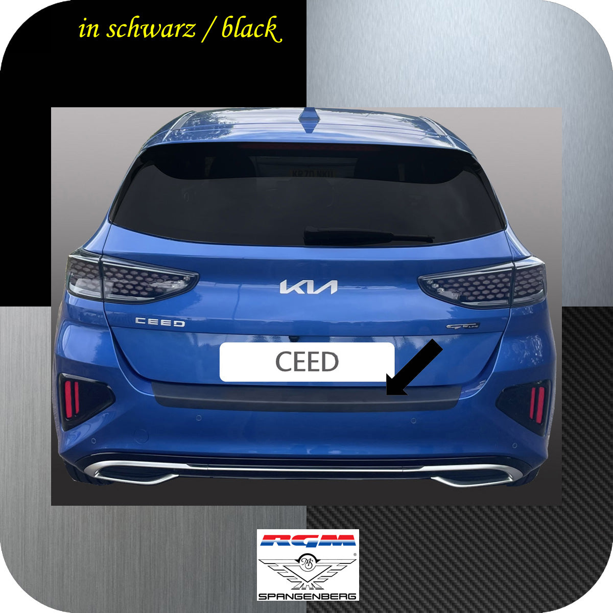 Ladekantenschutz schwarz für Kia Cee´d 5-Türer 10.21- auch GT & GT-Line 3501384 d