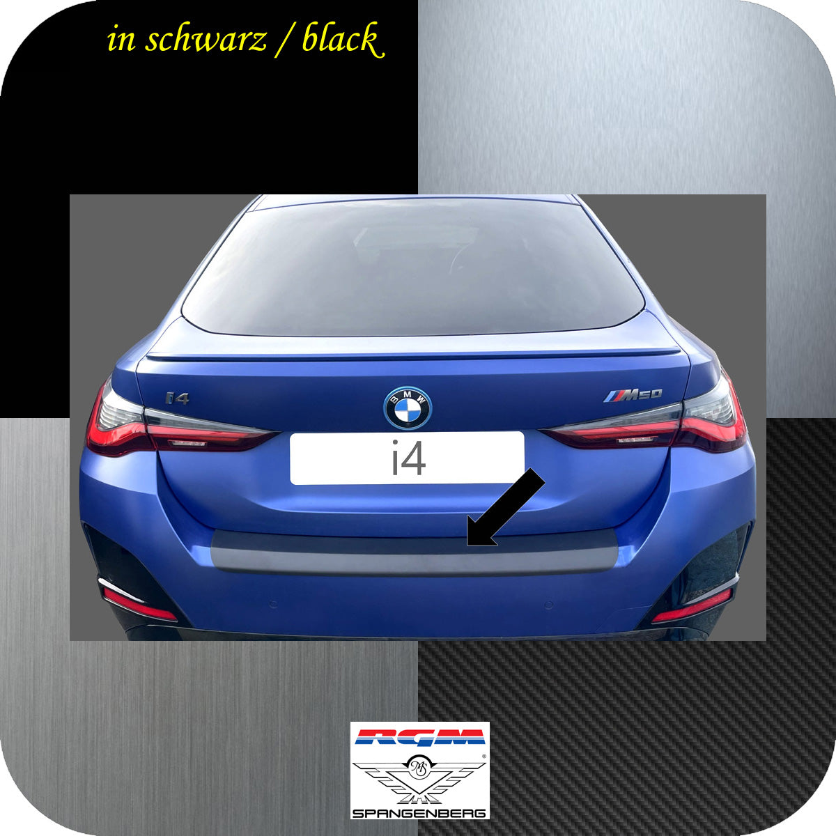 Ladekantenschutz schwarz für BMW i4 M-Style Gran Coupé G26 ab 10.2021- 3501387 b