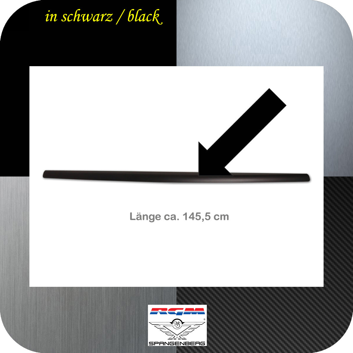 Heckklappen Schutzleiste ABS schwarz für Mitsubishi L200 5.Gen. 09.2015- 3510112 f
